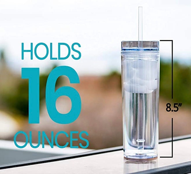 Personalized Acrylic Tumbler with Straw | Custom Name Vinyl Cup