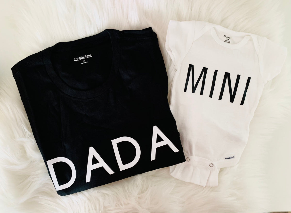 Matching Dada and Mini Shirts, Father's Day Gift