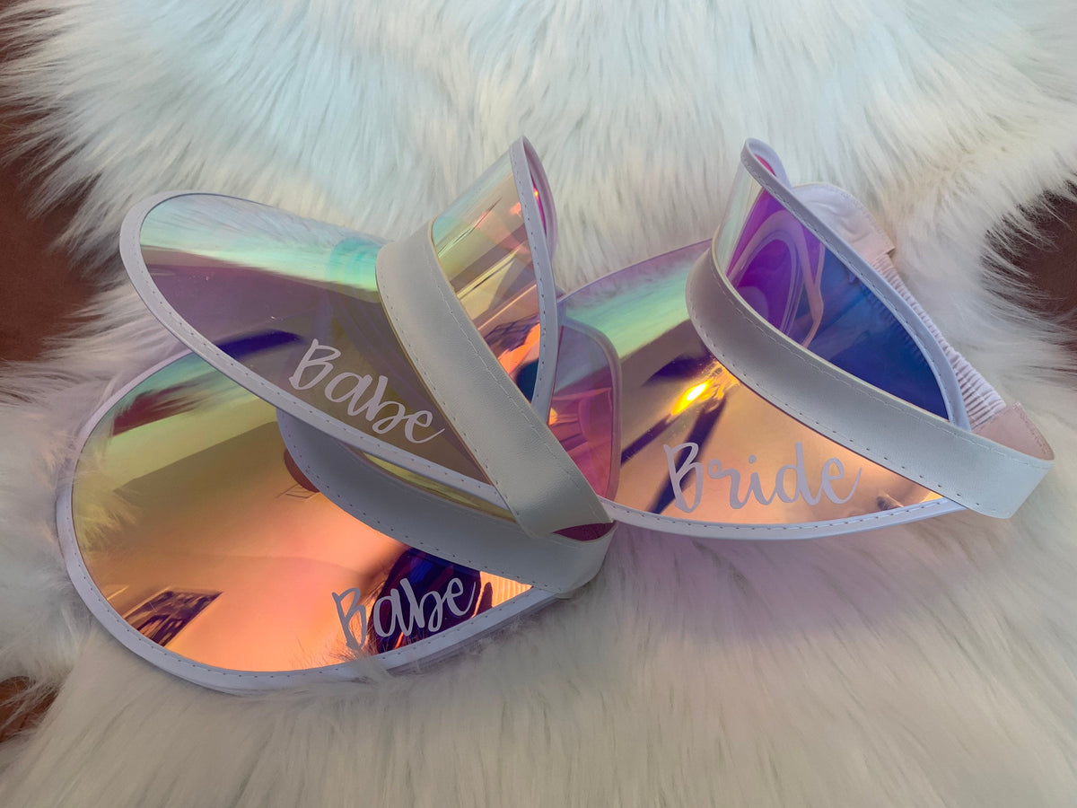 Bachelorette Party Visors: Bride, Babe, or Custom Name