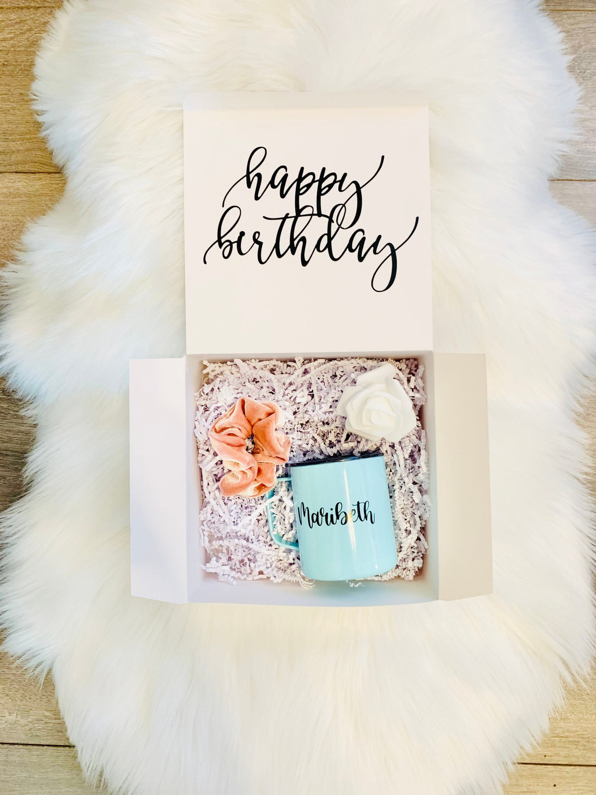 Personalized Birthday Gift Box: Insulated Mug & Card