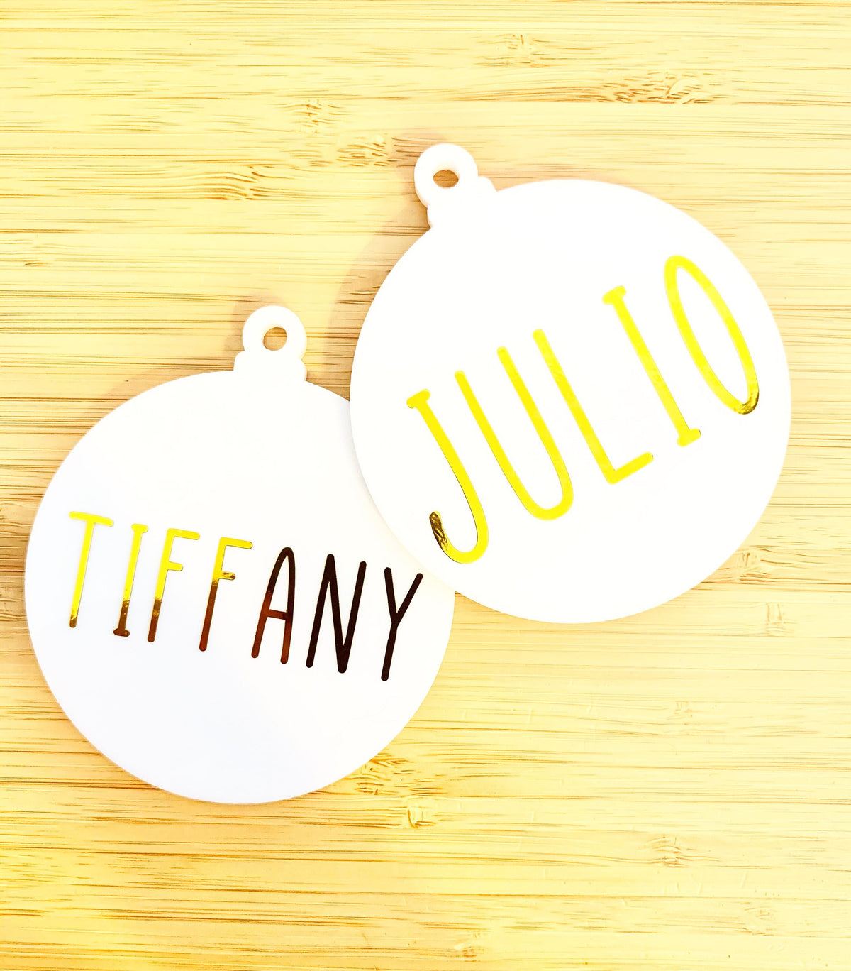 Personalized Acrylic Christmas Ornament: Family Name Holiday Decoration