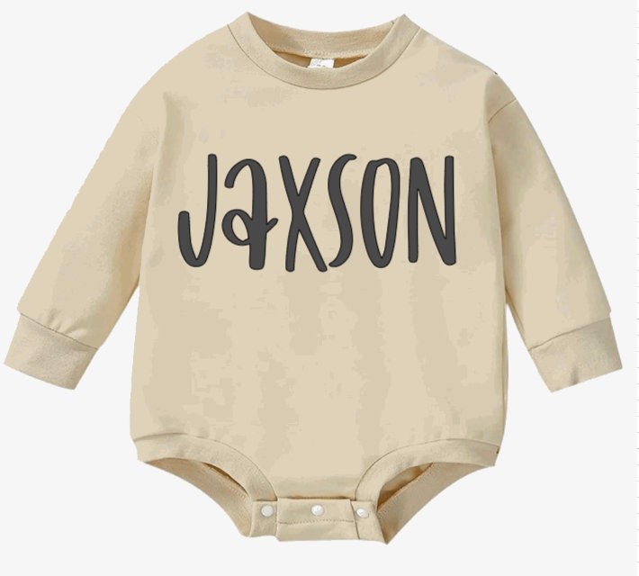 Jax Unisex Personalized Baby Rompers