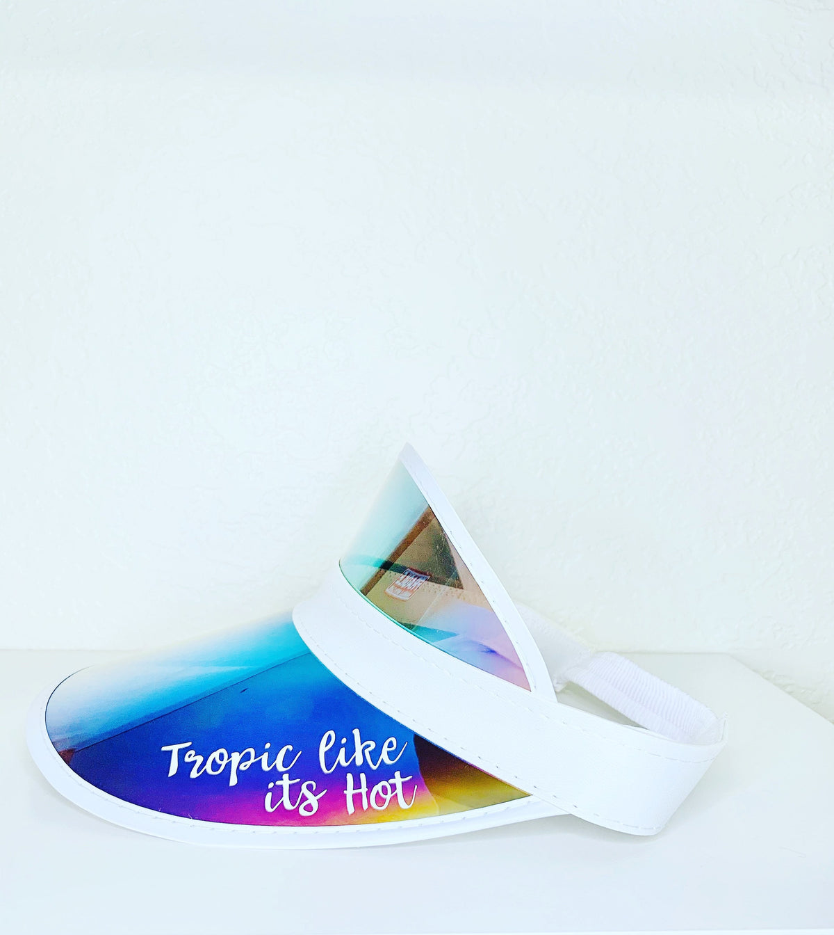 Tropic Like It’s Hot – Iridescent Holographic Sun Visor