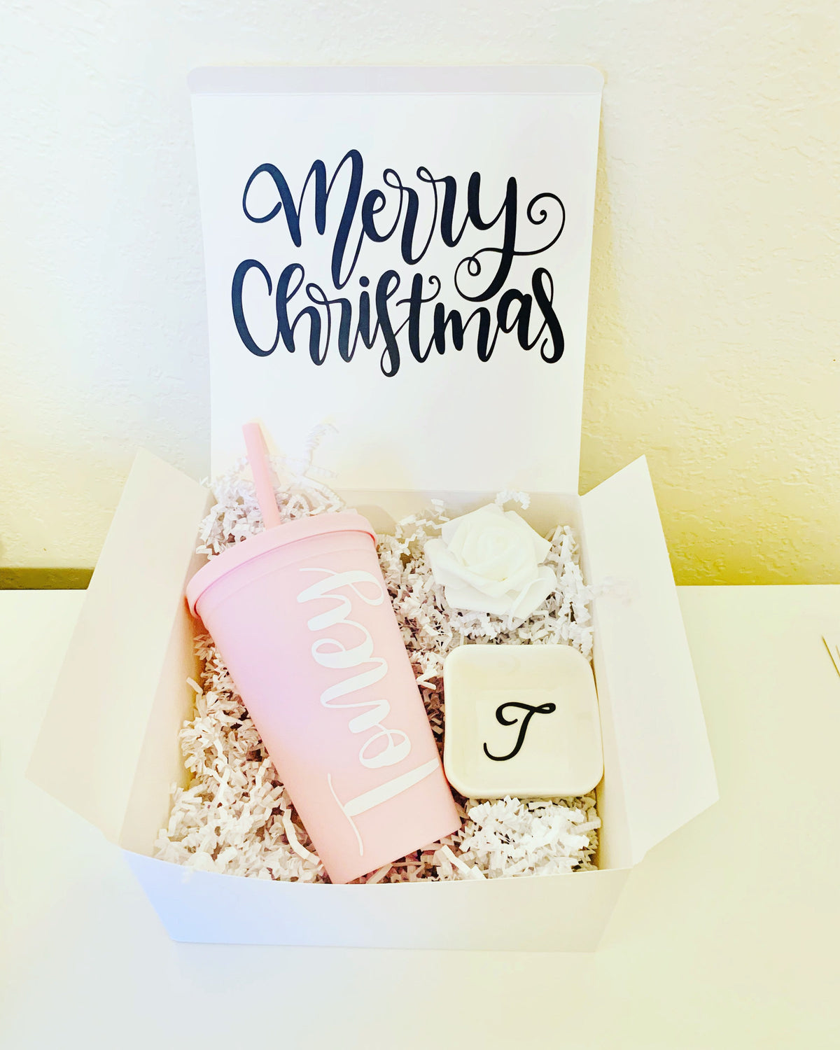 Christmas Tumbler Gift Box | Insulated Cup, Candle, Sage