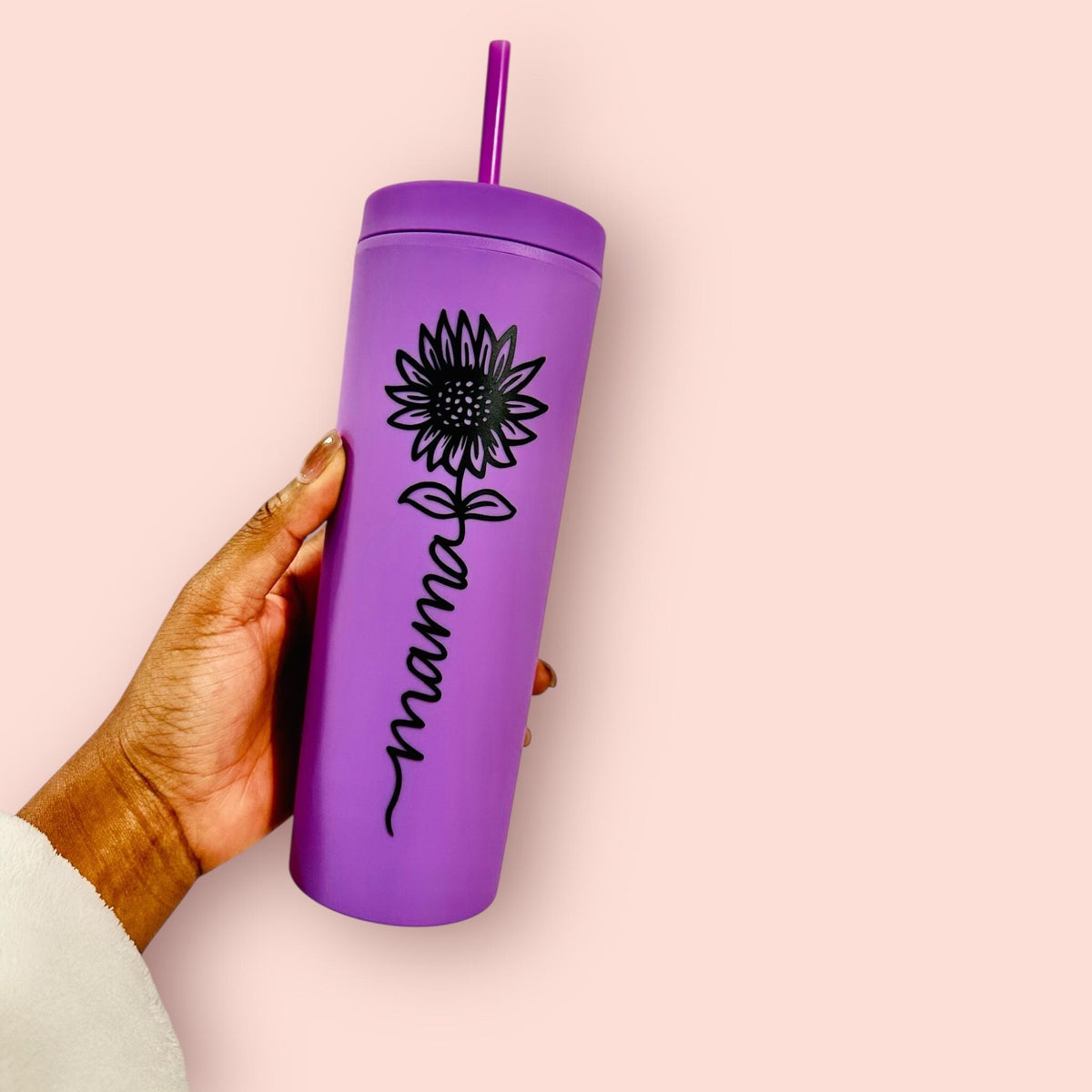 Mama Tumbler: 16oz Double Wall Acrylic Cup with Straw