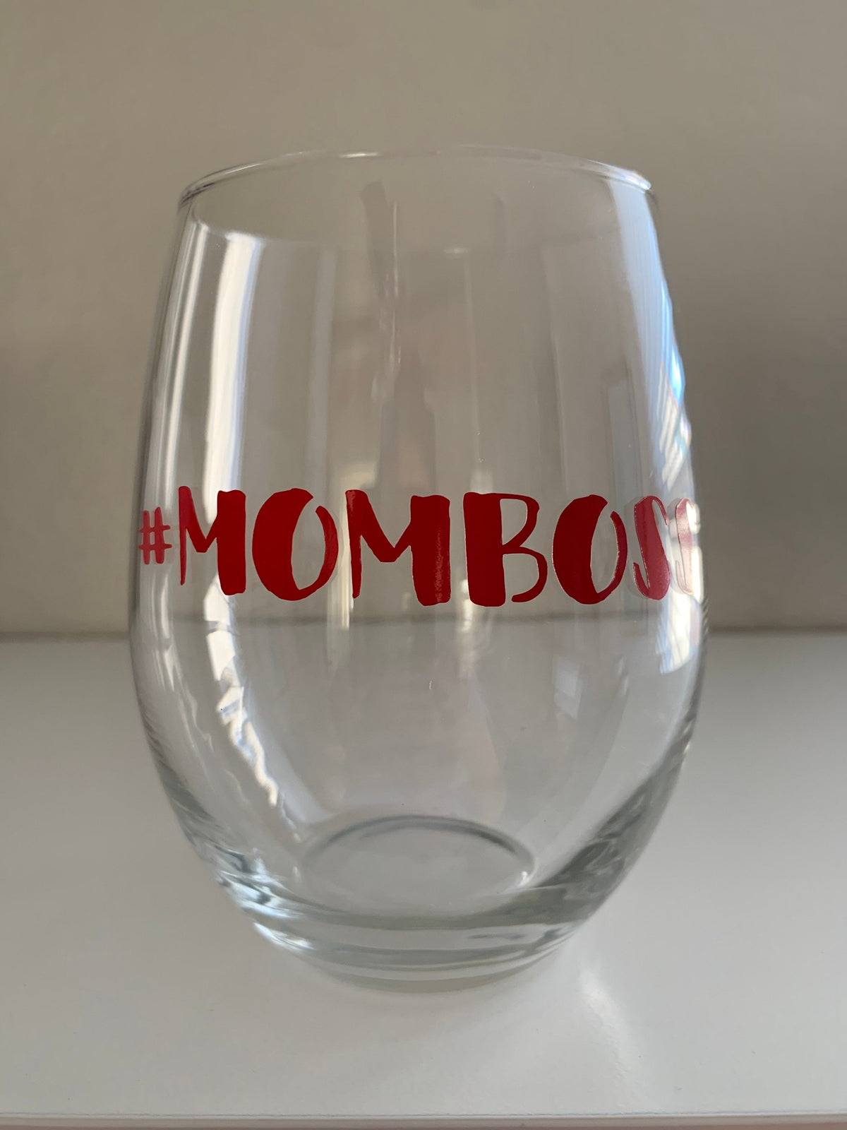 Mom Boss Wine Glass  | Gift Ideas for Sister, Friend, Wife and Mom