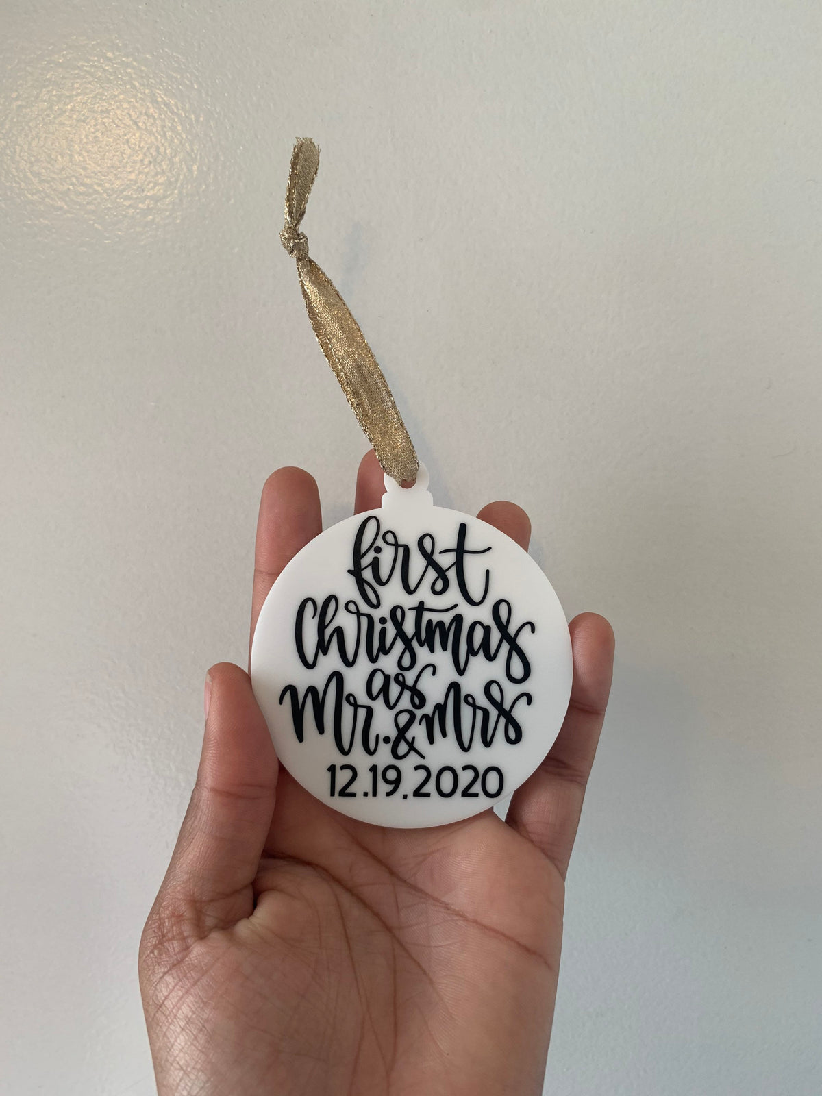 First Christmas as Mrs. and Mr. Ornament Christmas Ornament 2020 | Christmas Tree Decoration, Holiday Gift, Family Name Acrylic Ornament