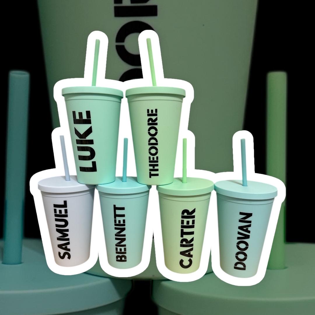 Personalized Tumbler 16oz | Matte Acrylic Tumbler, Gift for Friend
