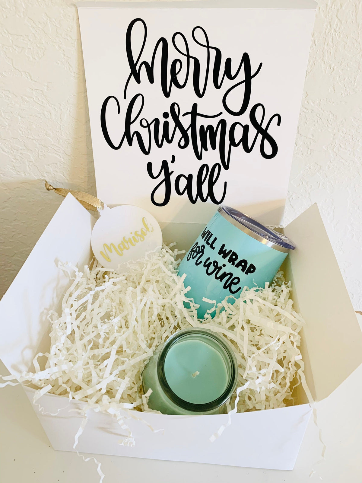 Merry Christmas Gift Box  | Happy Holidays  Insulated Wine Tumbler Gift | Gift Ideas for Christmas