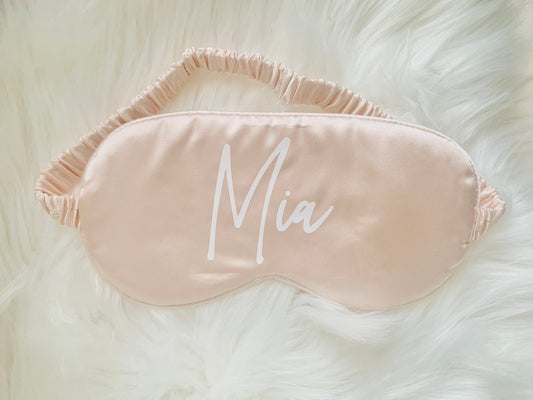 Personalized Satin Sleeping Eye Mask | Birthday Gift| Gifts for her| Mother's Day gift | Bride Gift | Bachelorette Party