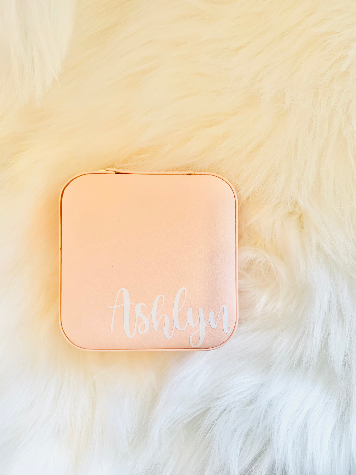 Personalized Velvet Travel Jewelry Box, Custom Monogram Gift
