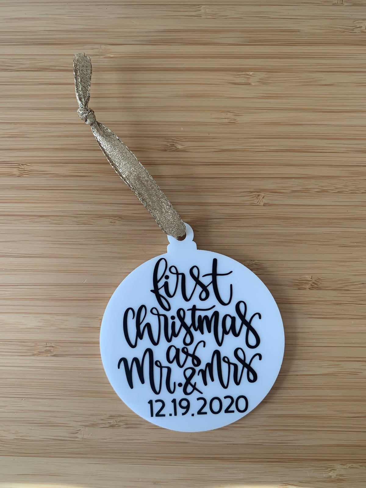 First Christmas as Mrs. and Mr. Ornament Christmas Ornament 2020 | Christmas Tree Decoration, Holiday Gift, Family Name Acrylic Ornament