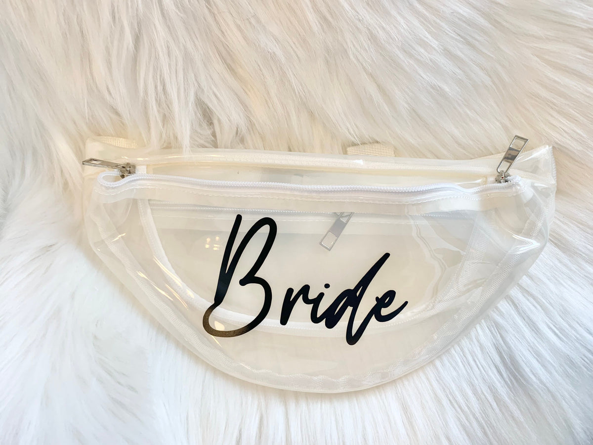 Bride Clear Fanny Pack: Personalized Bachelorette Party Accessory