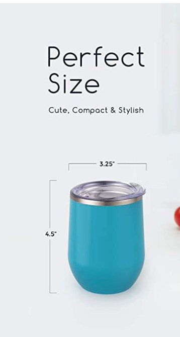 Little But Fierce Stemless Wine Glass | Birthday Gift
