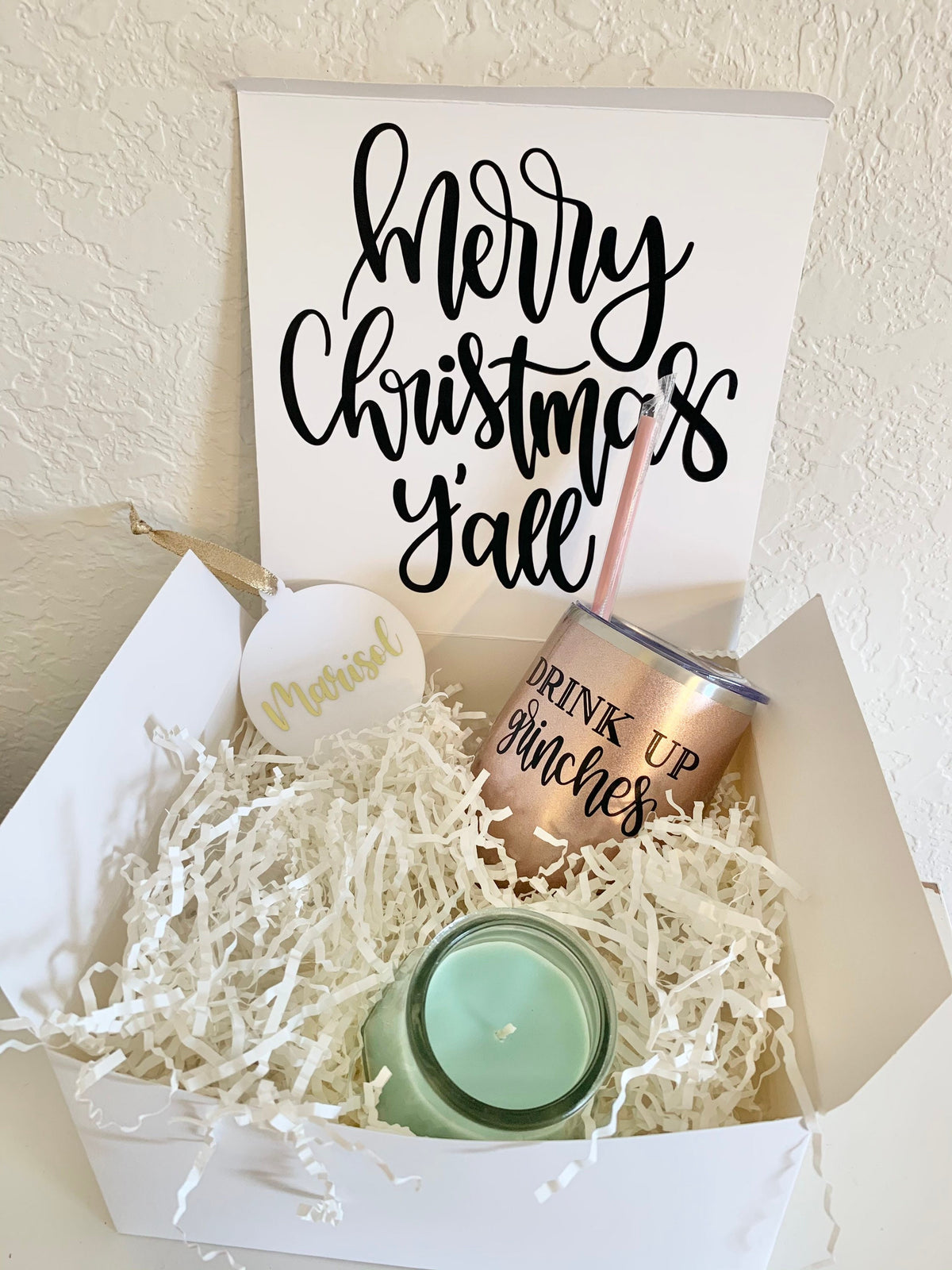 Merry Christmas Gift Box  | Happy Holidays  Insulated Wine Tumbler Gift | Gift Ideas for Christmas