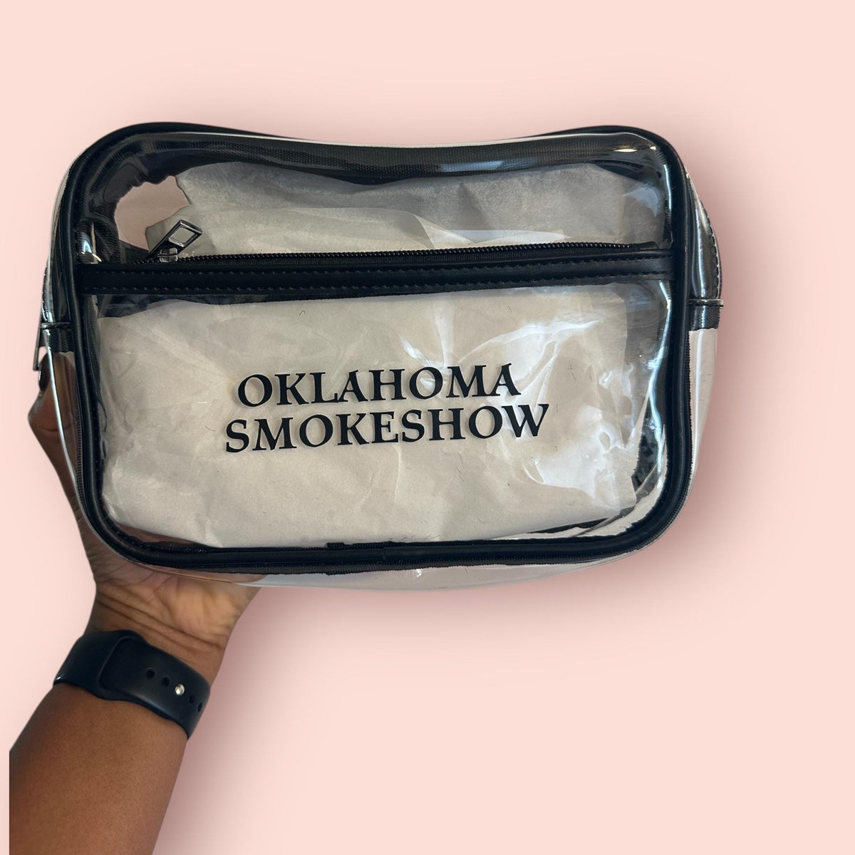 Clear Stadium Fanny Pack: Waterproof PVC Waist Bag with Adjustable Strap