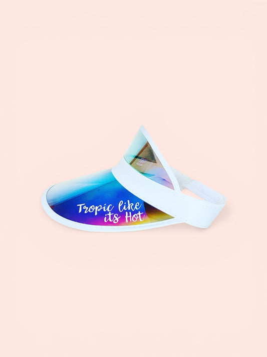 Tropic Like It’s Hot – Iridescent Holographic Sun Visor