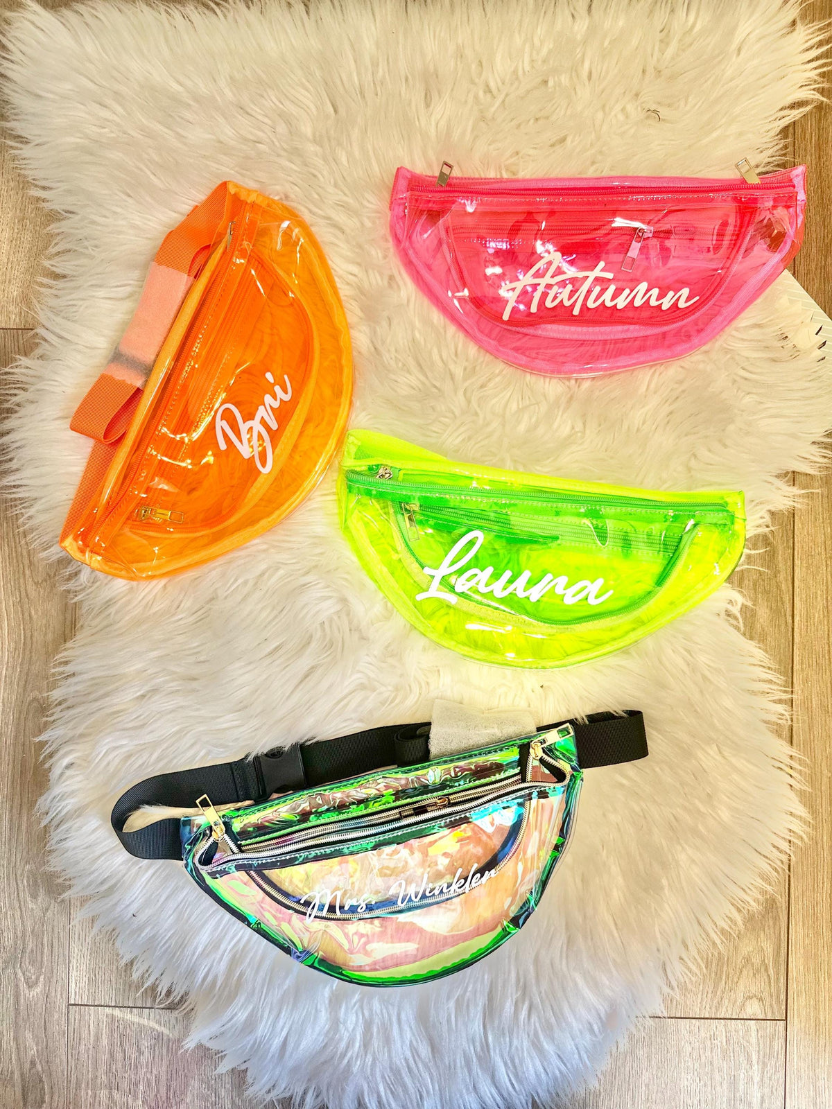 Personalized Clear Fanny Pack: Bachelorette Party Belt Bag