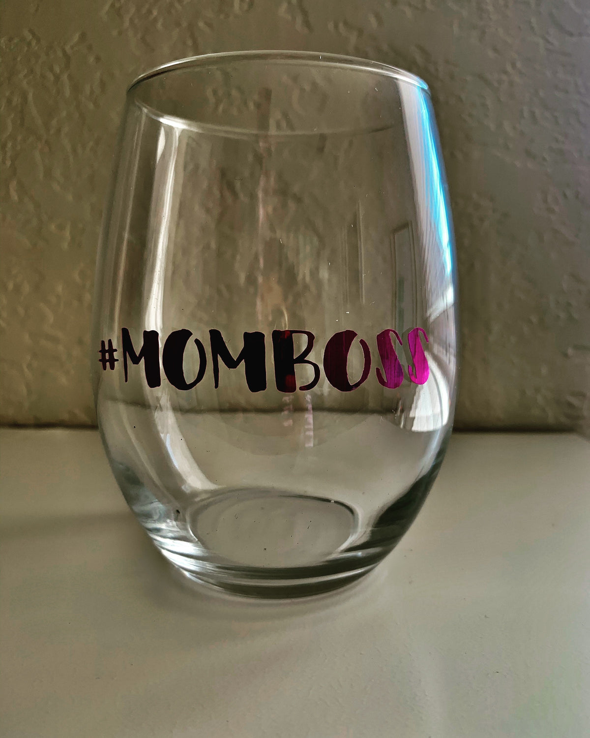 Mom Boss Wine Glass  | Gift Ideas for Sister, Friend, Wife and Mom