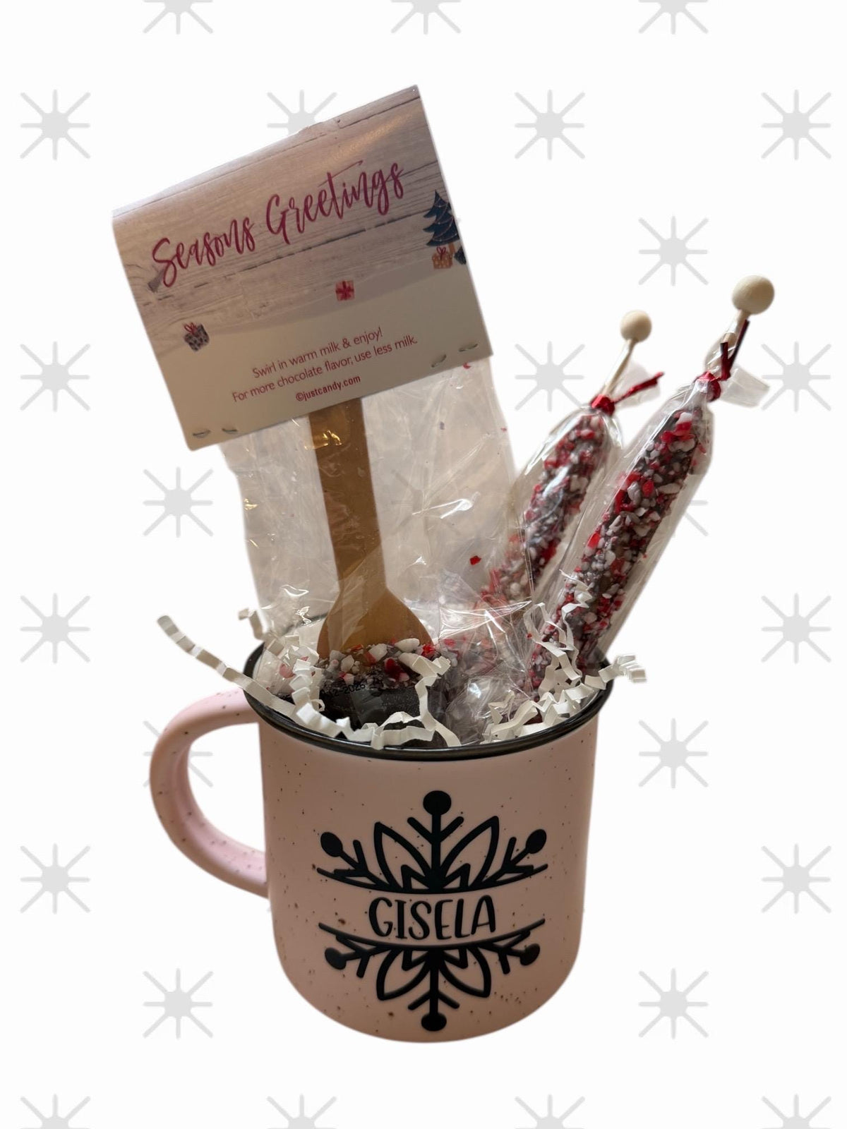 Personalized Snowflake Mug | Custom Name Winter Coffee Cup | Holiday Hot Cocoa Gift