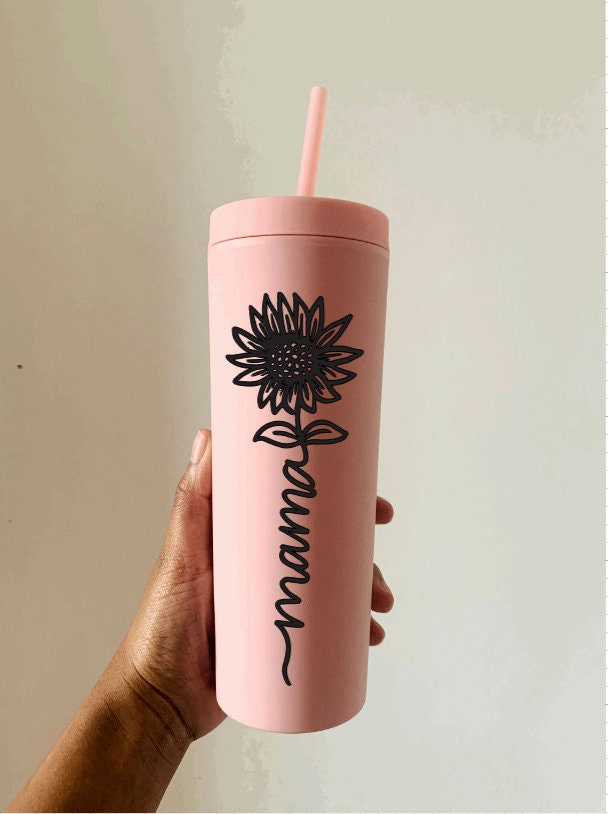 Mama Tumbler: 16oz Double Wall Acrylic Cup with Straw