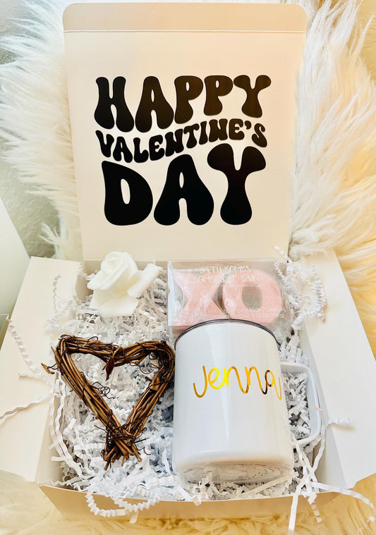 My Valentine  Custom Gift Box | Valentine Gift Box Personalized Tumbler  | Gifts for her | Galentine