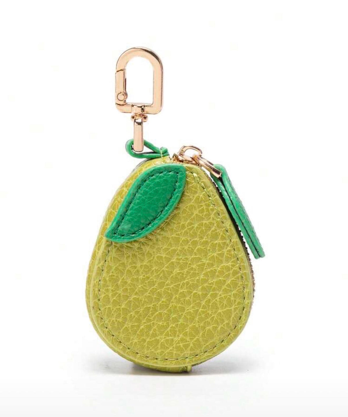Lemon Coin Purse Keychain • Yellow Vegan Leather Earbud Case