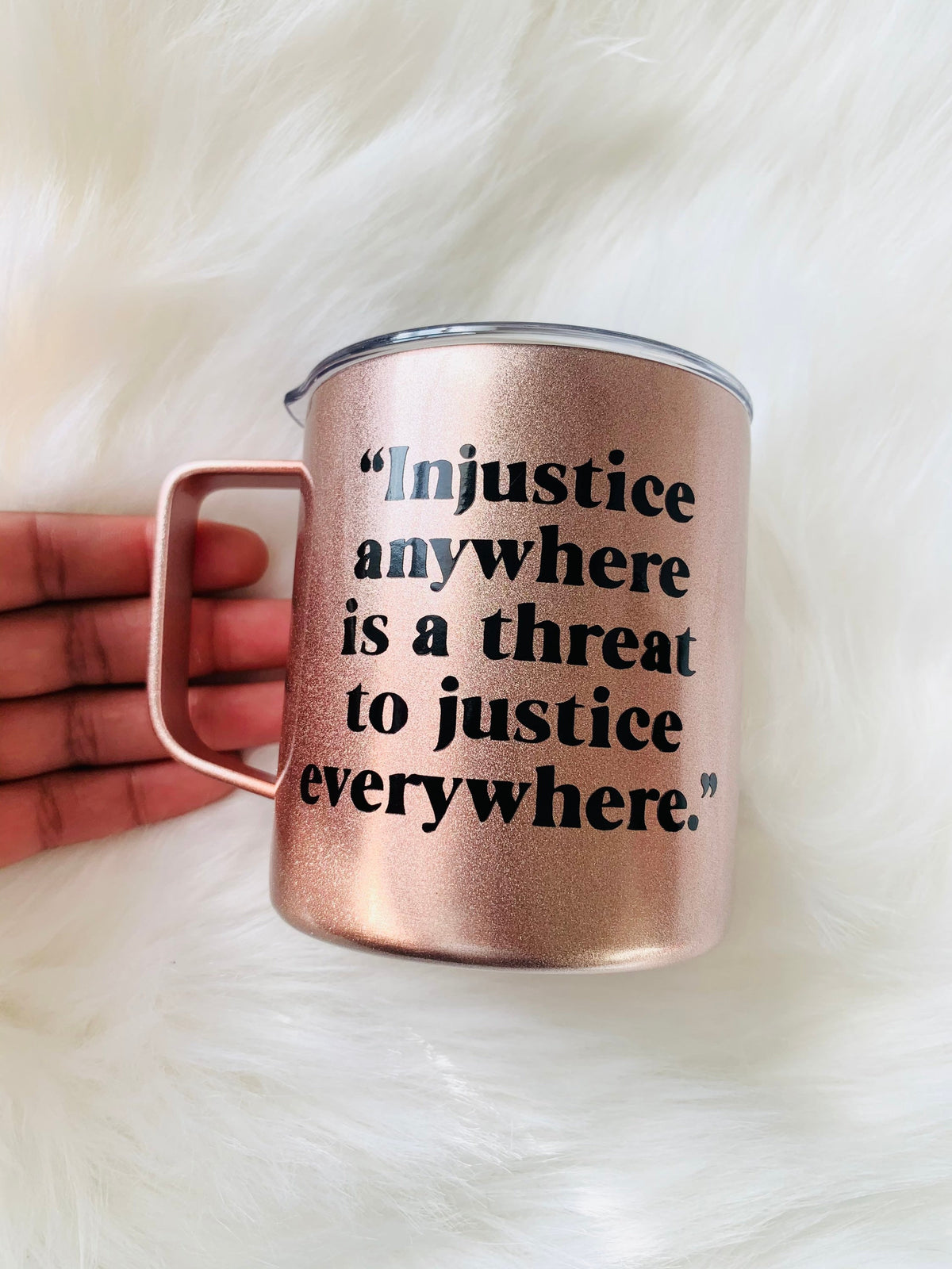 MLK Quote Insulated Mug: Social Justice Coffee Mug