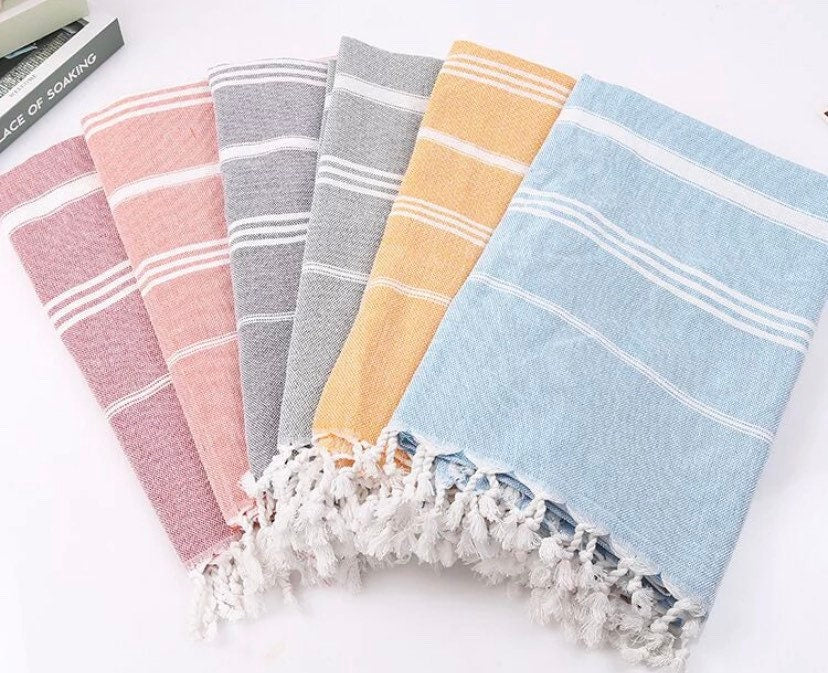 Personalized Turkish Towel – Custom Name Hammam Towel, Soft Cotton Peshtemal, Lightweight Beach & Bath Towel, Bridesmaid Gift, Travel Towel
