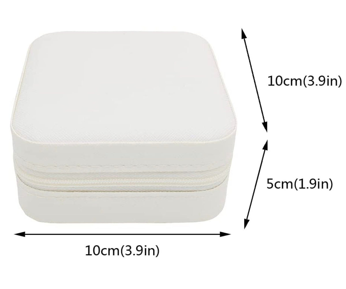 Personalized Velvet Travel Jewelry Box, Custom Monogram Gift