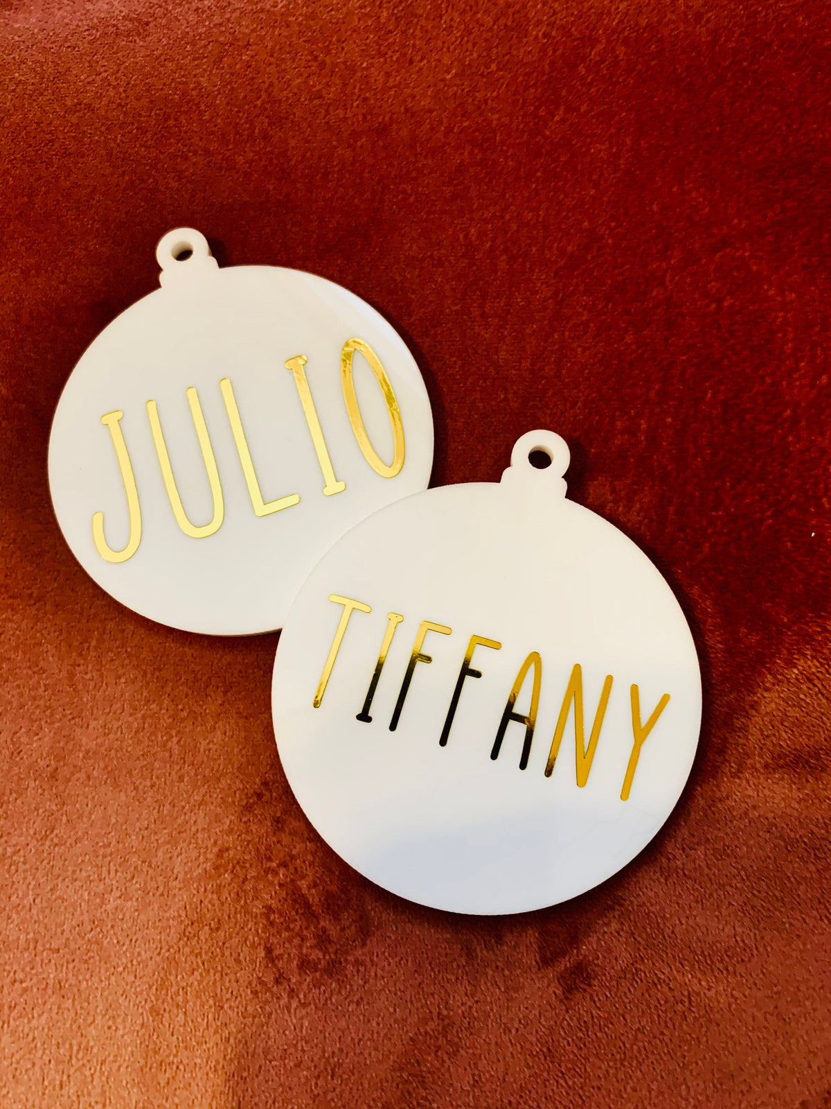 Personalized Acrylic Christmas Ornament: Family Name Holiday Decoration