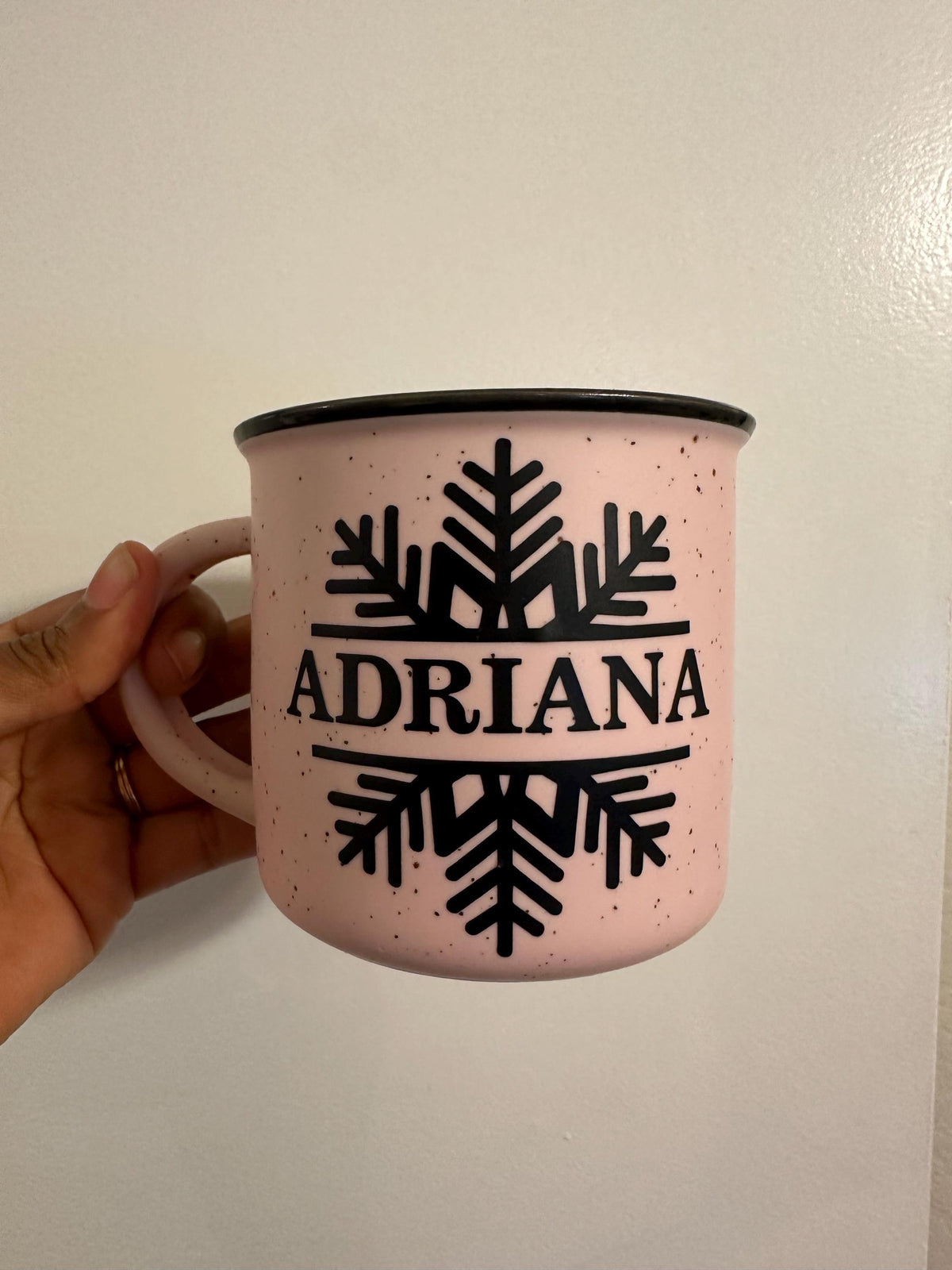 Personalized Snowflake Mug | Custom Name Winter Coffee Cup | Holiday Hot Cocoa Gift
