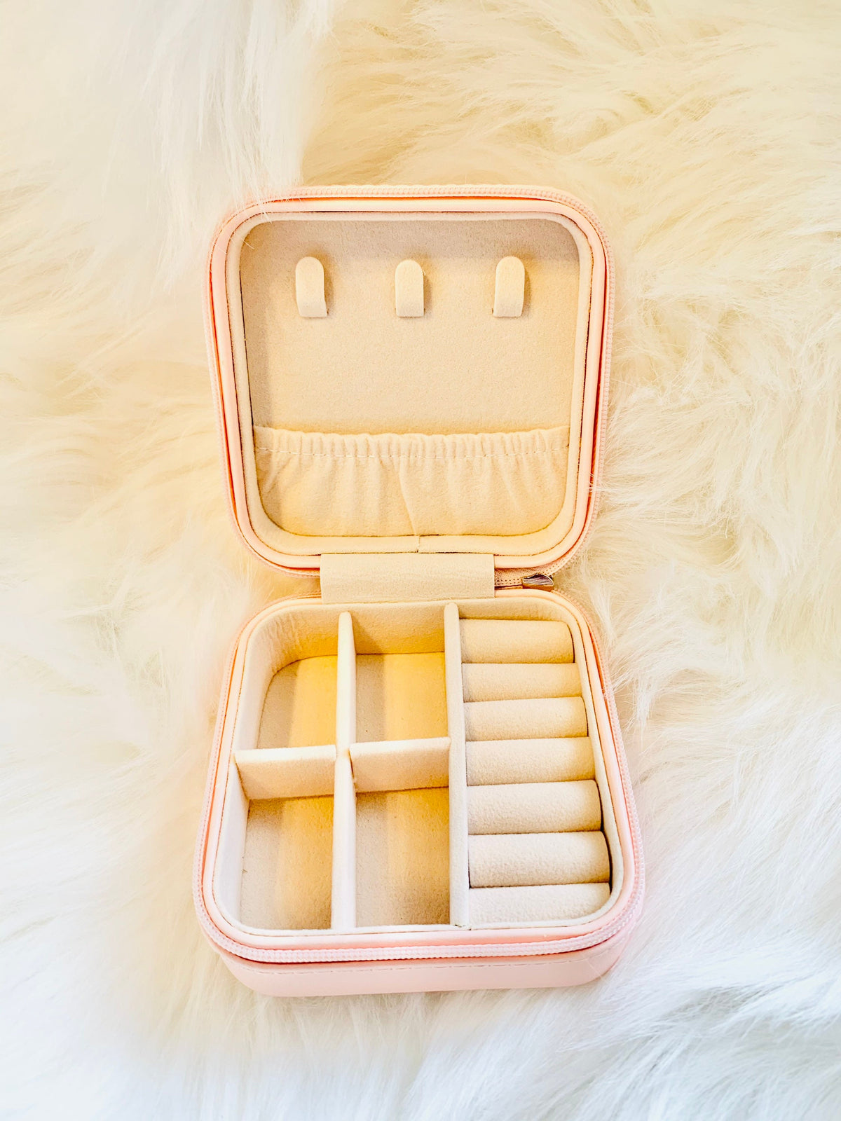 Personalized Velvet Travel Jewelry Box, Custom Monogram Gift