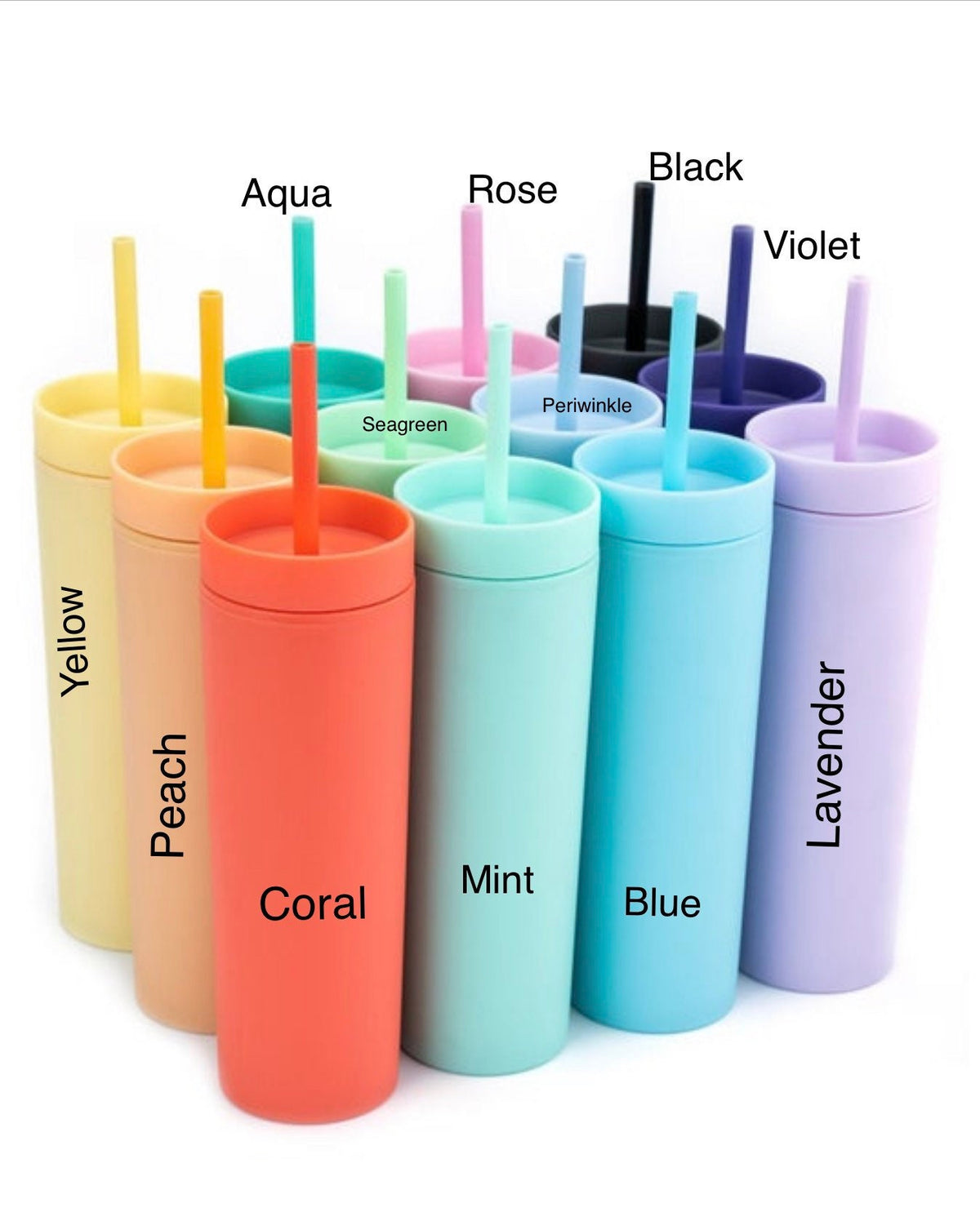 Personalized 16oz Double Wall Plastic Tumblers w. Straw Gift Ideas for Friend, Party Pool Beach Birthday Booze | Mother's Day Gift