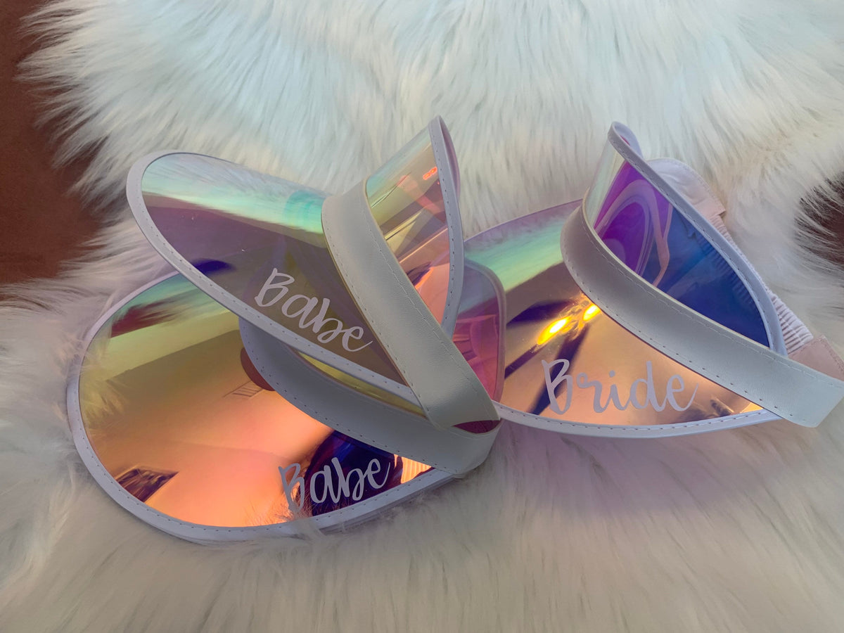 Bachelorette Party Visors: Bride, Babe, or Custom Name